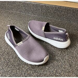 adidas Womens 8 Mauve/Purple Knit Slip On Sneaker Shoes Cloudfoam Comfort Casual